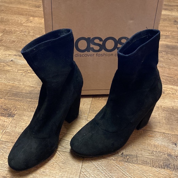 ASOS Elaborate Black Sock Booties 8 - Picture 10 of 10